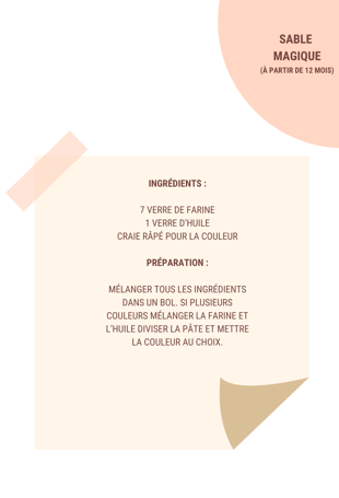 recette sable magique 