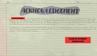 acknowledgement page for economics project