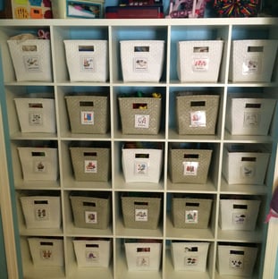 Closet Storage closet bin organization
