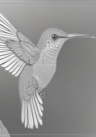 Grabado en vidrio con dibujo de colibrí