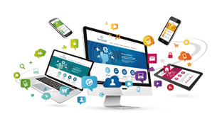 Ordinateur, tablette, téléphone, SEO, site web responsive, création de site web, maintenance de site