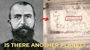 Traveler in suit standing at airport security with multi-stamped passport