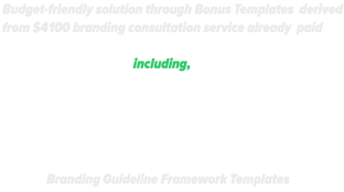 Budget-friendly solution through Bonus Templates derived from $4100 branding consultation service