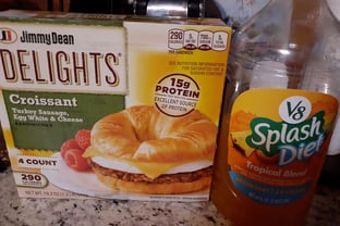 JD Delights croissant turkey sausage egg white an cheese