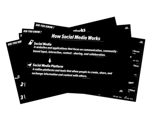Piled up screenshots of How Social Media Works PDF in preview