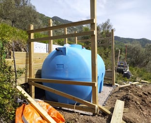 Cuve qui va servir de réservoir installé par FORAX