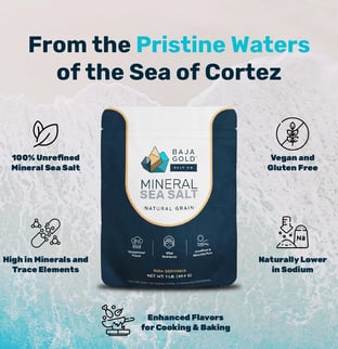 Baja Gold Mineral Sea Salt – natural, unrefined sea salt from the Sea of Cortez