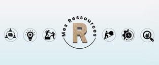 Un R majuscule comme logo pour la prestation de profil de compétences,