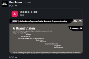 Front Cover of the Brand Vision Guideline shared in slack