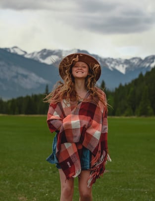 Solana Smiling for the camera in Banff