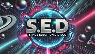 space electronic disco logo