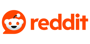 a redditt logo with a cartoon character