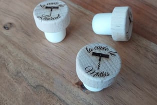 bouchon bois et liège personnalisable