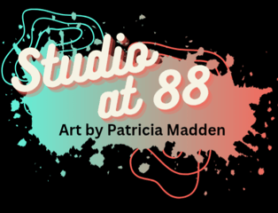 Studio at 88, art by Patricia Madden logo 