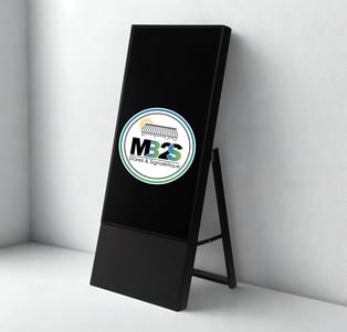 Chevalet et totem numériques par MB2S Stores et signalétique