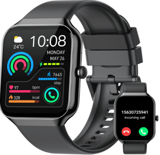 Montre Connectée Homme Femme, 1.96"HD Smartwatch avec Appel Bluetooth, 113+Sportifs Montre Sport Pod