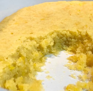 Moist Mexican corn cake in casserole pan