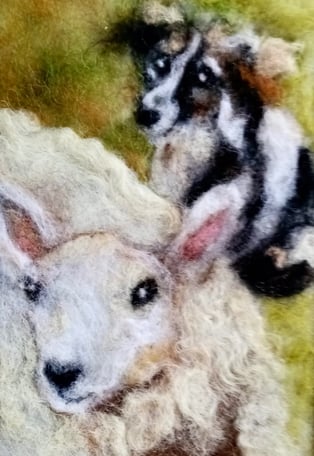 needle felt painting