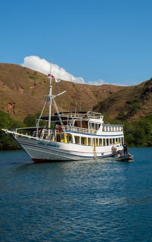 a boat with a boat on the water