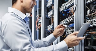 Service engineer at a datacentre