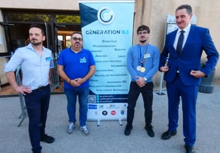 Frédéric Comyn, Jean-Luc Gaignepain, le roll-up de GENERATION 8.3, Raphael Criado et Hervé Stassinos