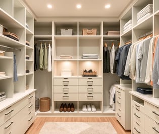 closet blanco y marron moderno