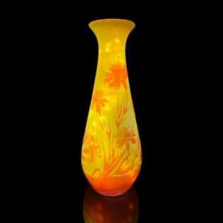 Petit vase floral Emile Gallé