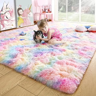 Noahas 4x6 Fluffy Kids Rugs for Room