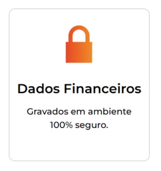 dados financeiros gravados em ambiente seguro