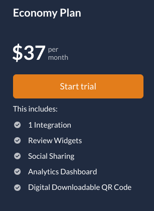 Economy Plan $37 per month