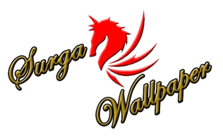 cetak wallpaper dinding custom logo