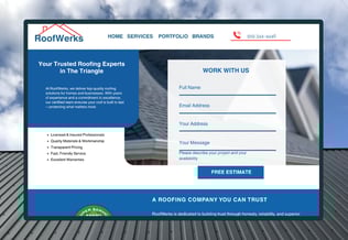 msmdigital marketing website for a roofer durham nc chapel hill, raleigh nc