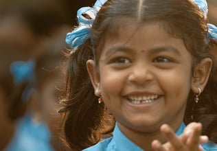 Young girl laughing, Ad Film, Aditya Satyajit, One For Love, Akshaya Patra