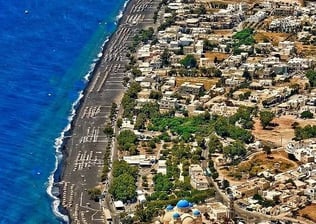 Perissa and Perivolos Beach Santorini