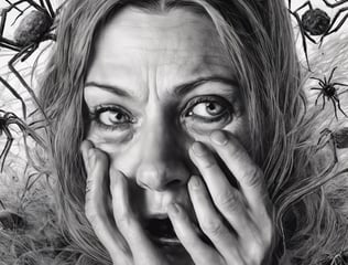 a woman with a phobia of spiders