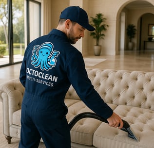 Nettoyage canapé tissu par OctoClean à La Ferté-Alais – service à domicile
