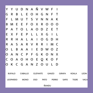 a word search for a word search