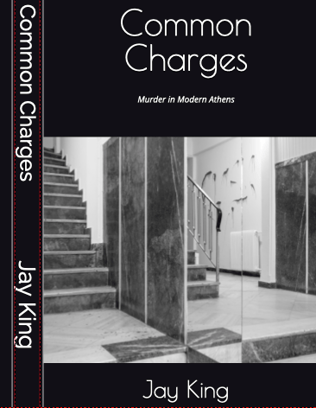 Book cover featuring a staircase inside a building with paint smudges on the wall and floor