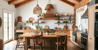 bohemian farmhouse kitchen design