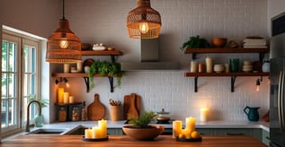 bohemian kitchen lighting