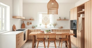 Modern Boho Neutral Color Kitchen