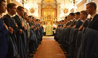 Reception of the cape of postulants at the Institute of Christ the King Sovereign Priest