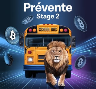 a lioness is walking away from a school bus