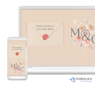 Invitación digital web para todo dispositivo Bodas - Celebraclick