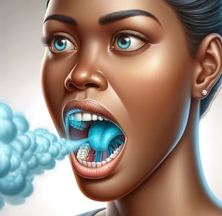 Lejra a woman with blue eyes and a very bad smell