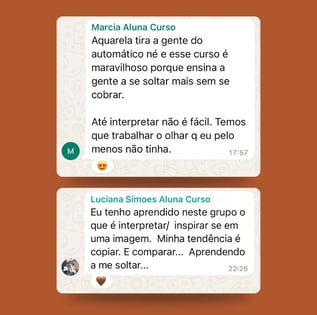 depoimentos de alunas