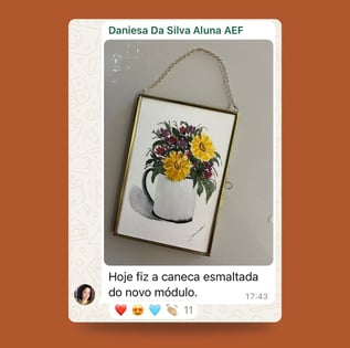 depoimento e pintura de uma aluna