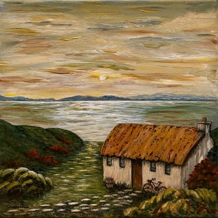Peaceful Day, 2025, Acrylic on canvas, 12 x 12 x 3/4 inches  $190  SOLD