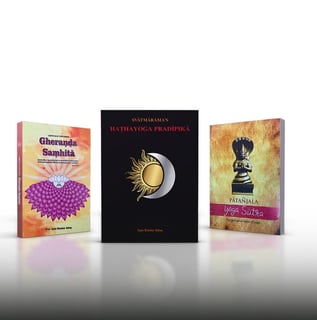 image of three yoga philosophy books 