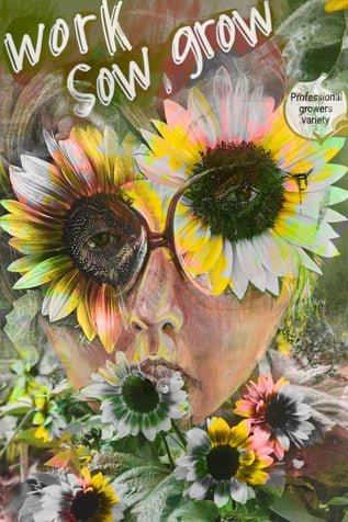 Digital collage - self portrait as Little Weed